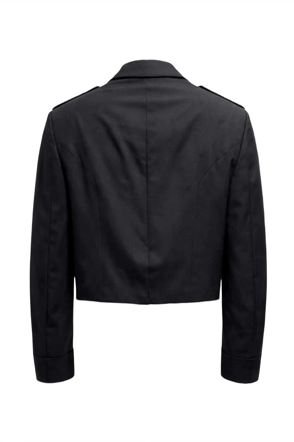 1940s Black Wool Jacket - Back View