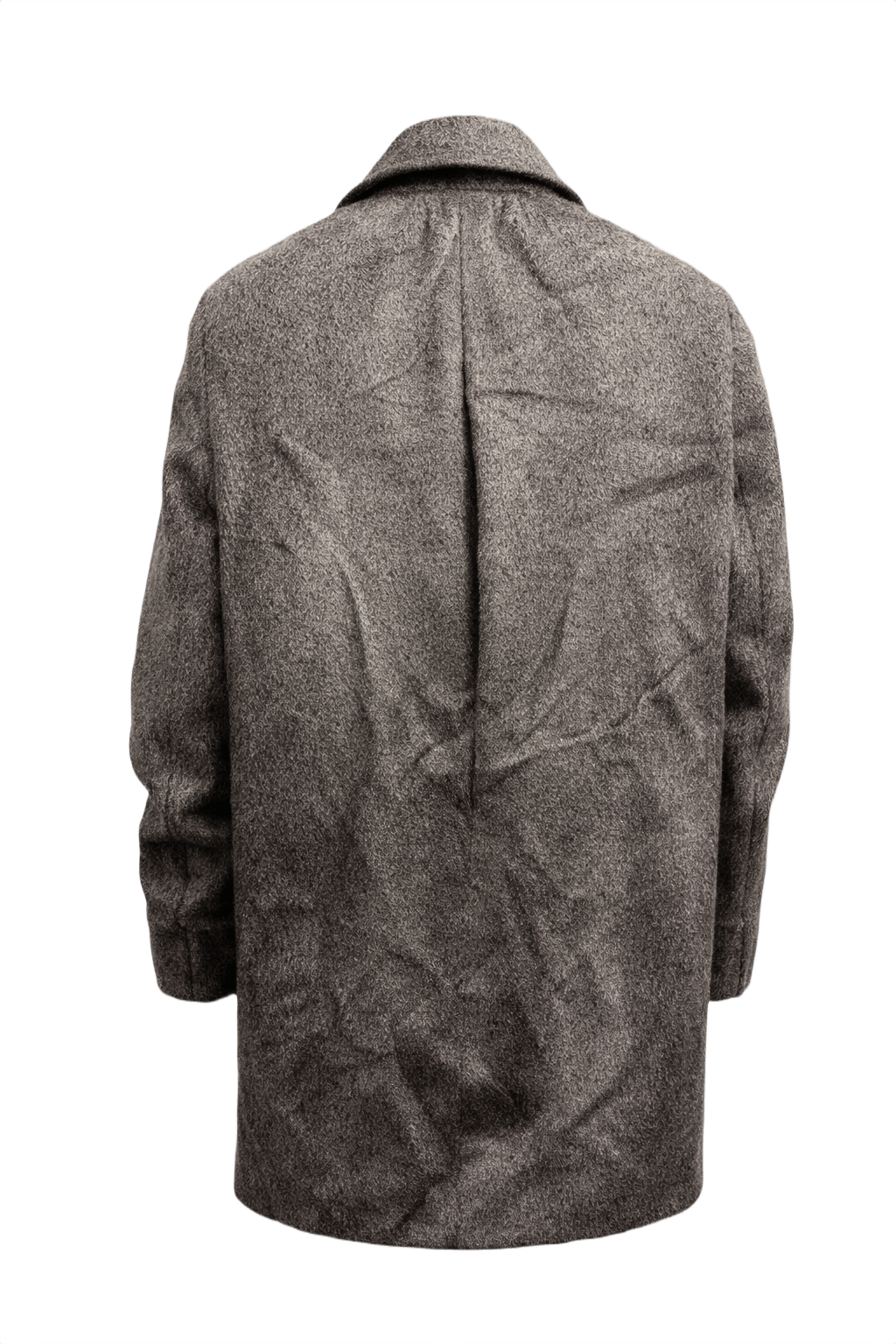 1980s Grey Faux Fur Coat - Back View