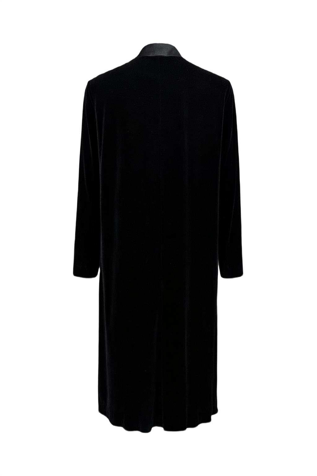 1970s Black Velvet Coat - Back View