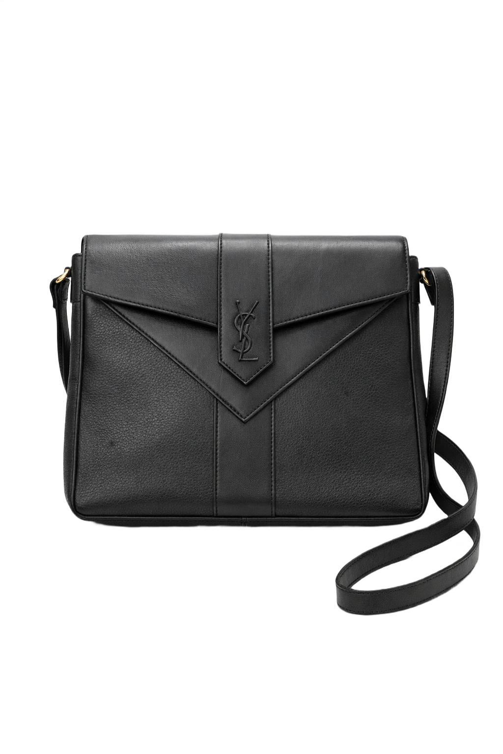 1990s Black Leather Bag - Front View