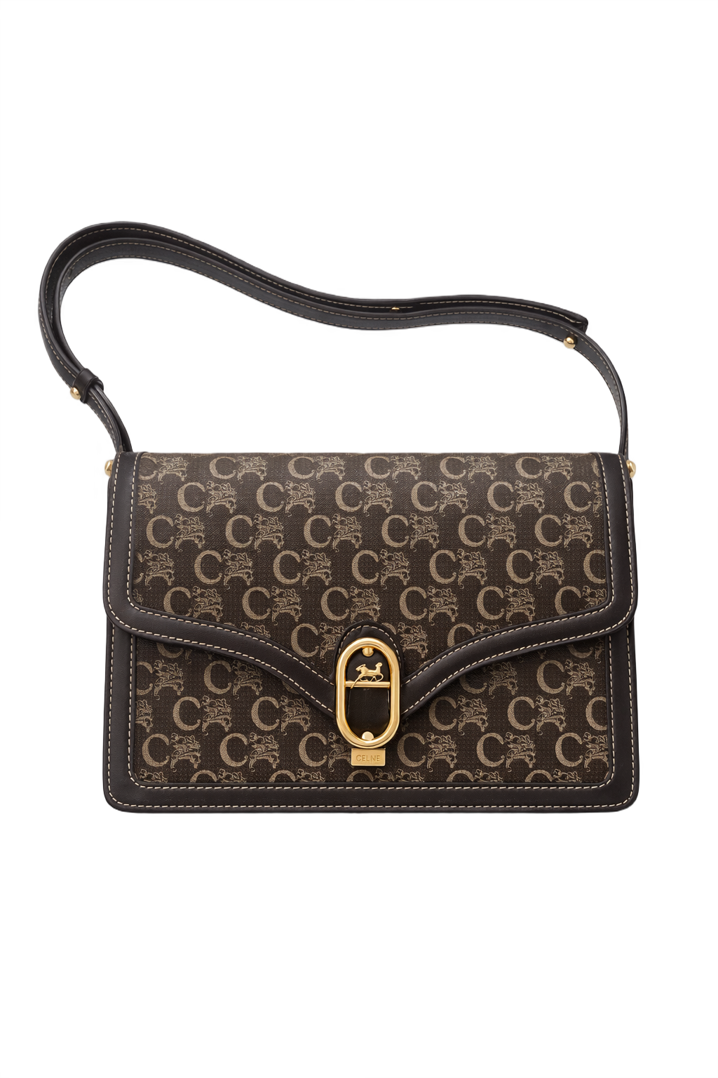 1980s Brown Canvas Bag - Front View