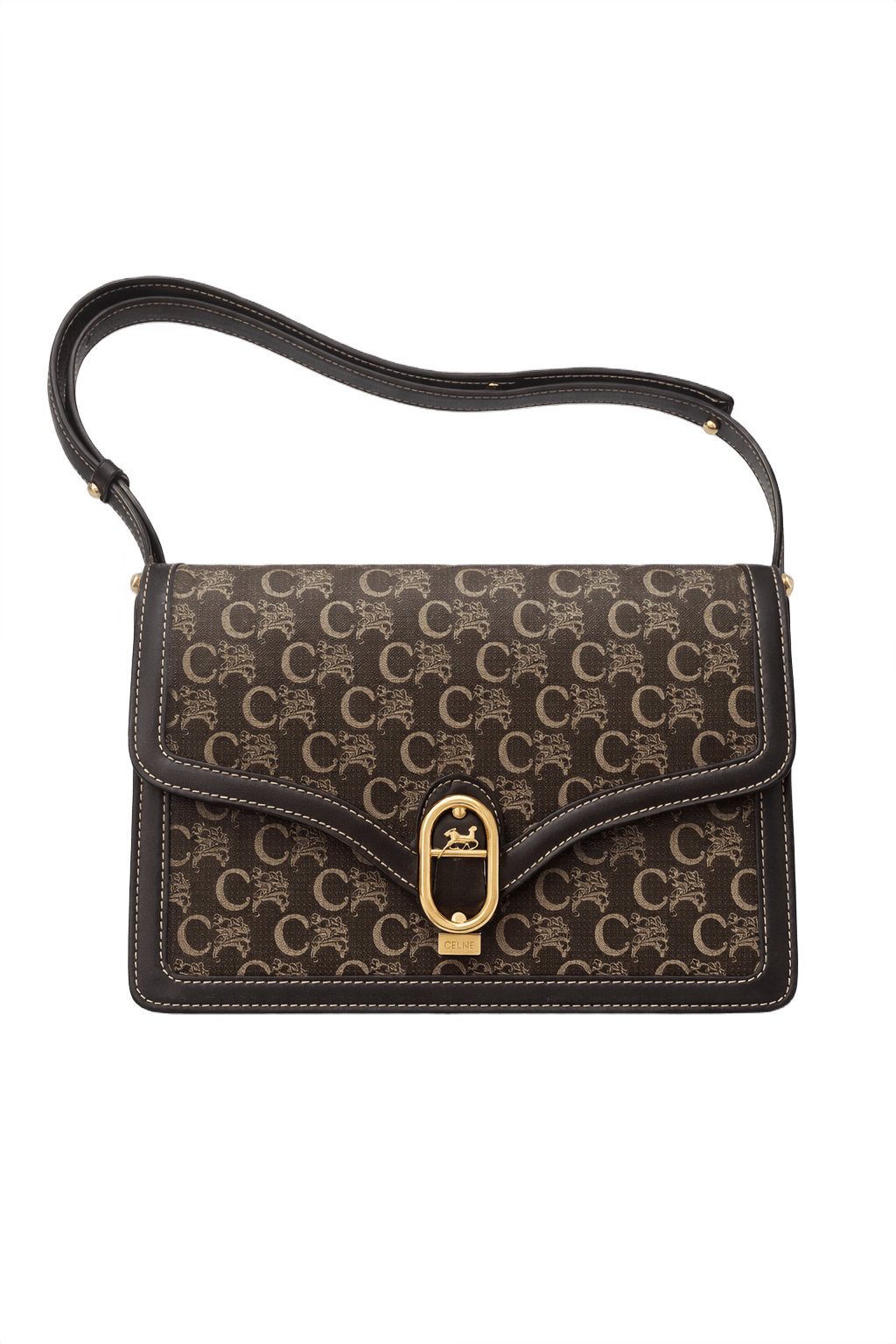 1980s Brown Canvas Bag - Front View