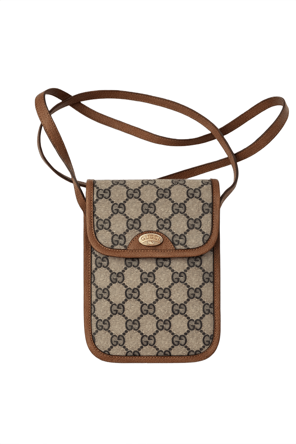 1980s Brown Canvas Bag - Front View