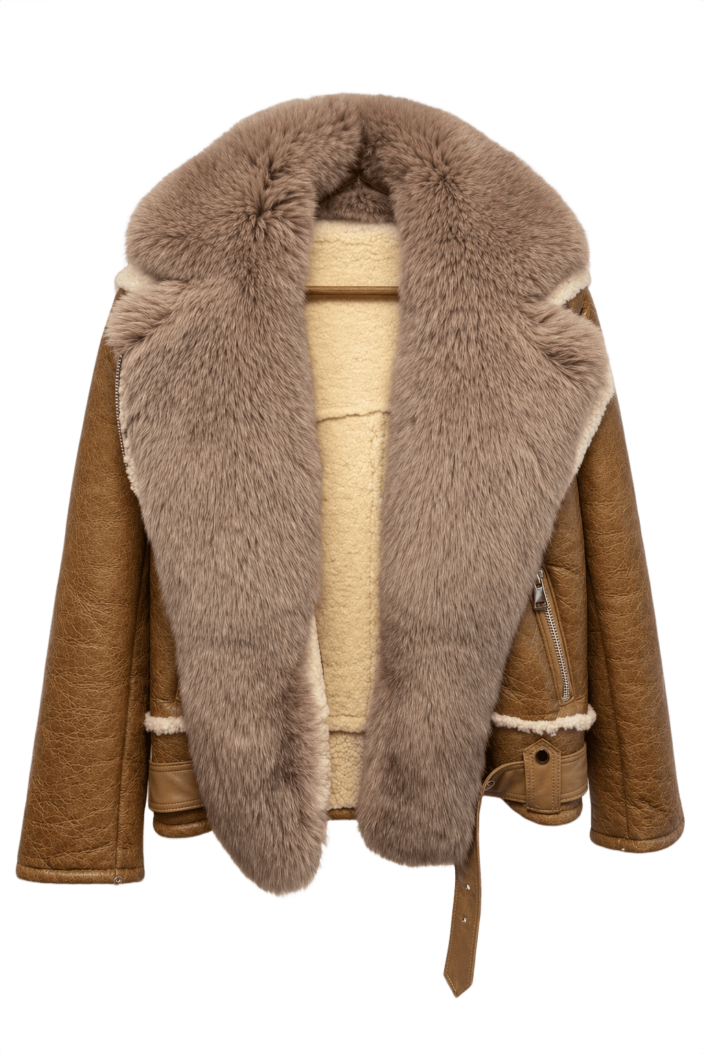 1990s Brown Leather Jacket - Front View