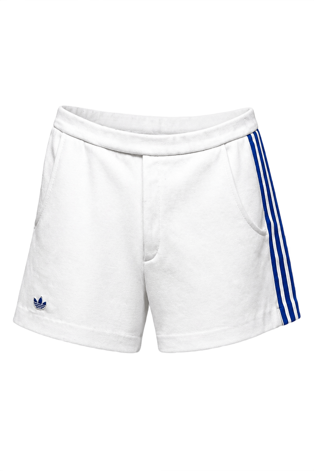 1980s White Cotton Blend Shorts - Front View