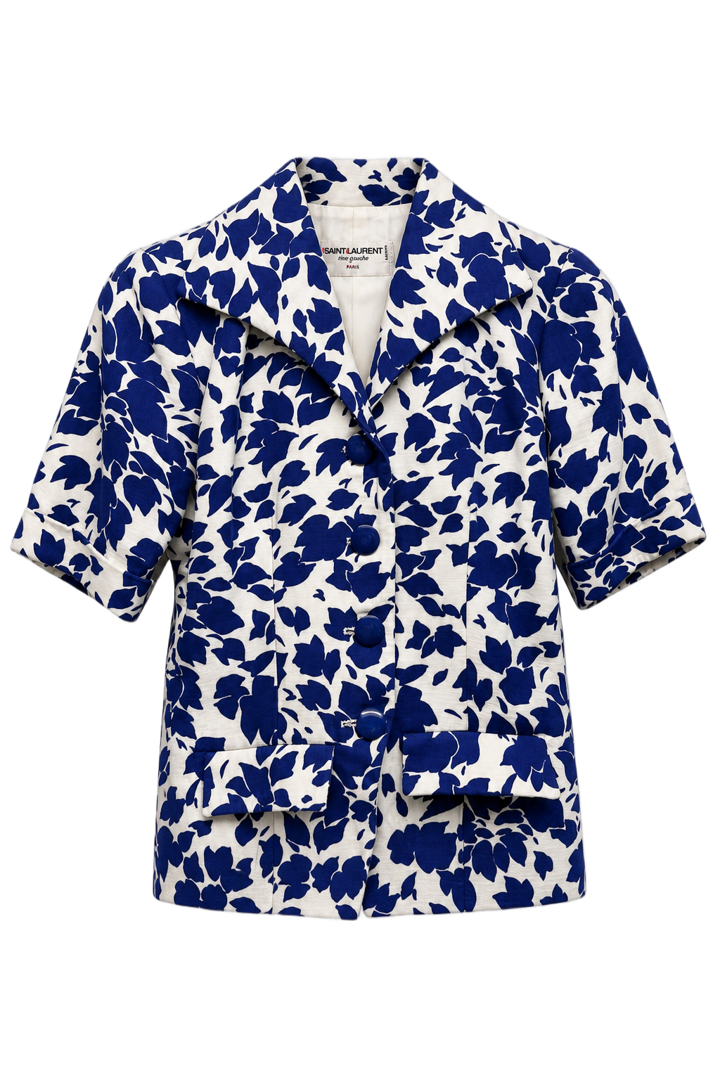 1980s Blue Cotton Jacket - Front View