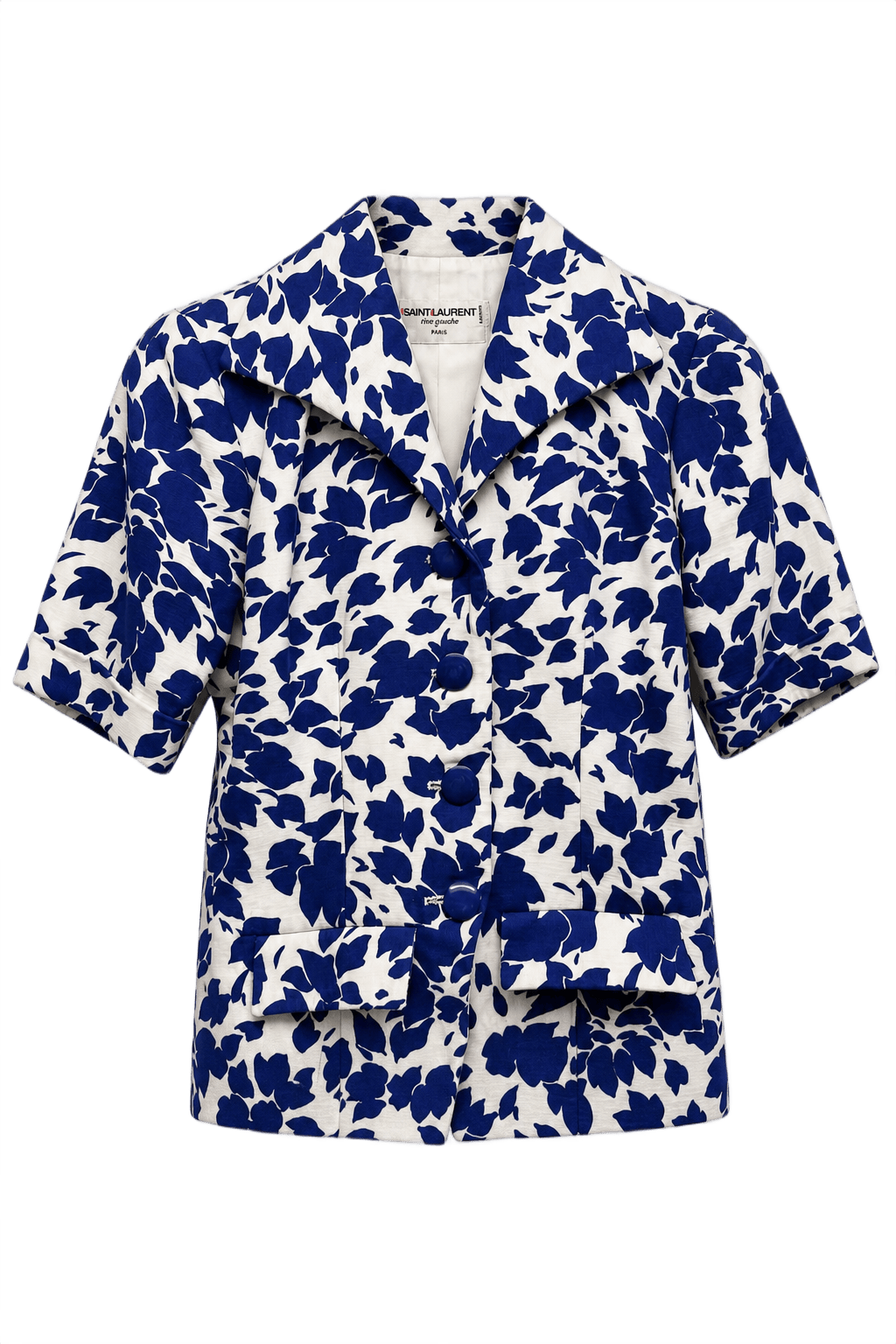 1980s Blue Cotton Jacket - Front View