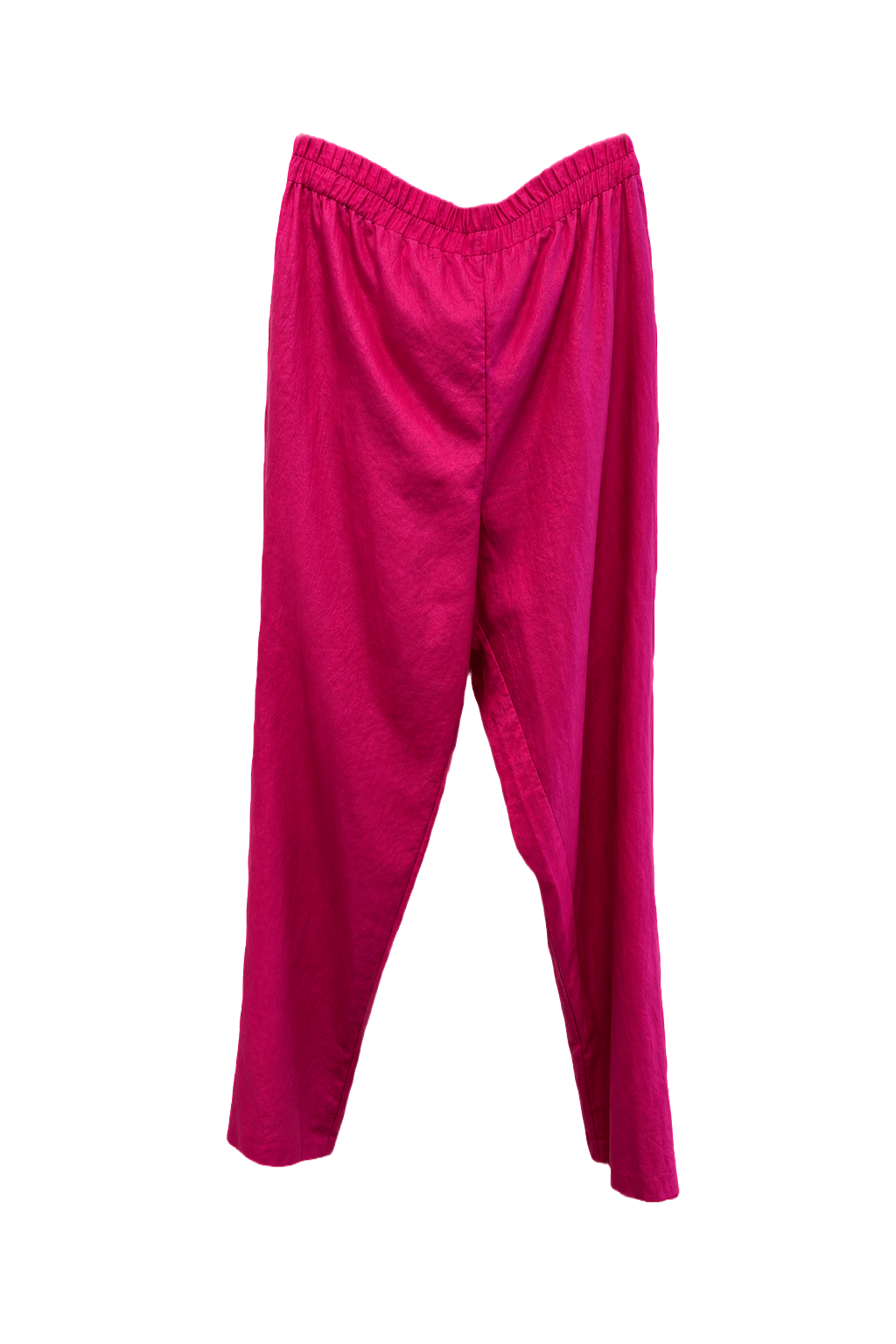 1980s Bright Pink Synthetic Pants - Front View