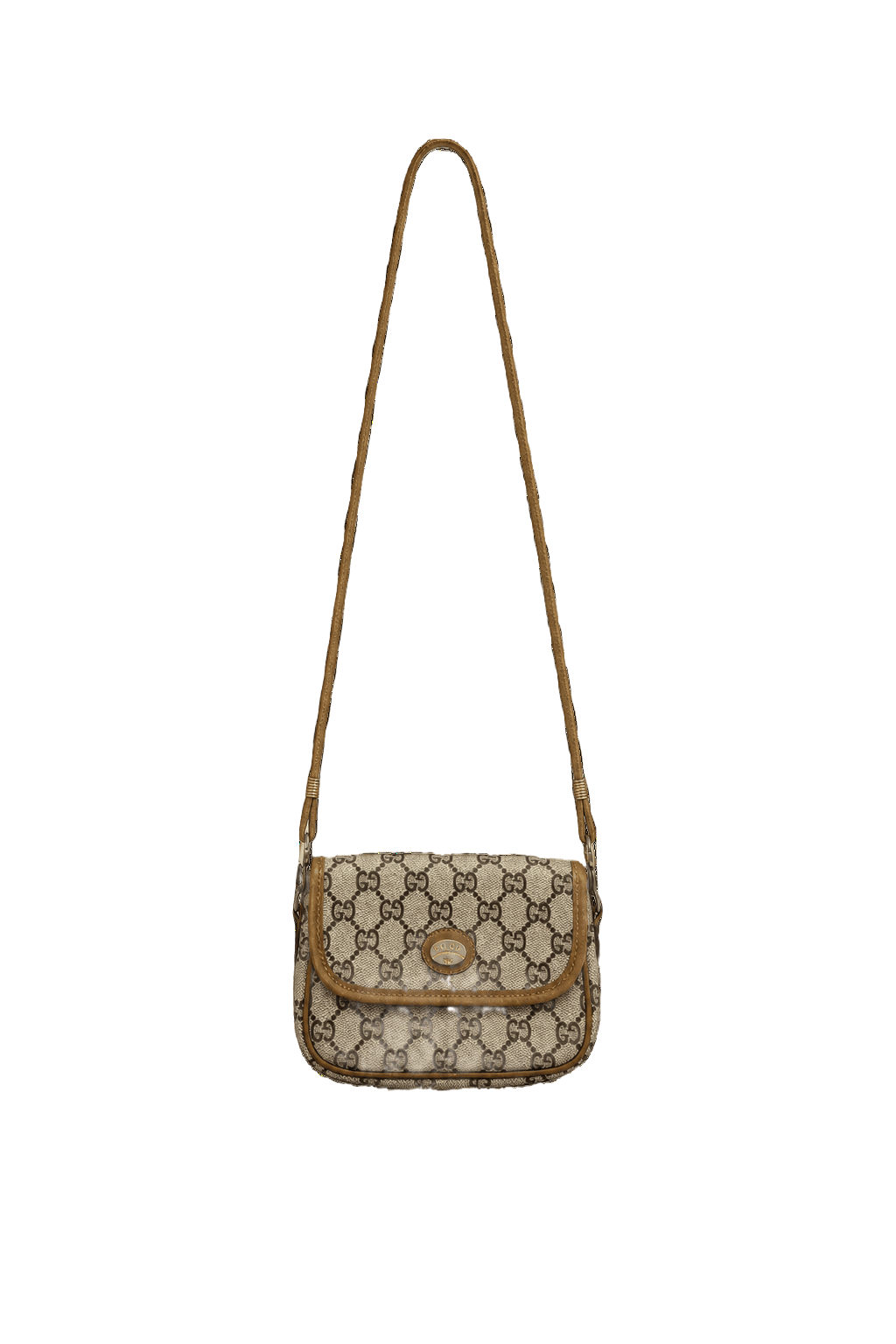 1980s Beige Canvas Bag - Front View