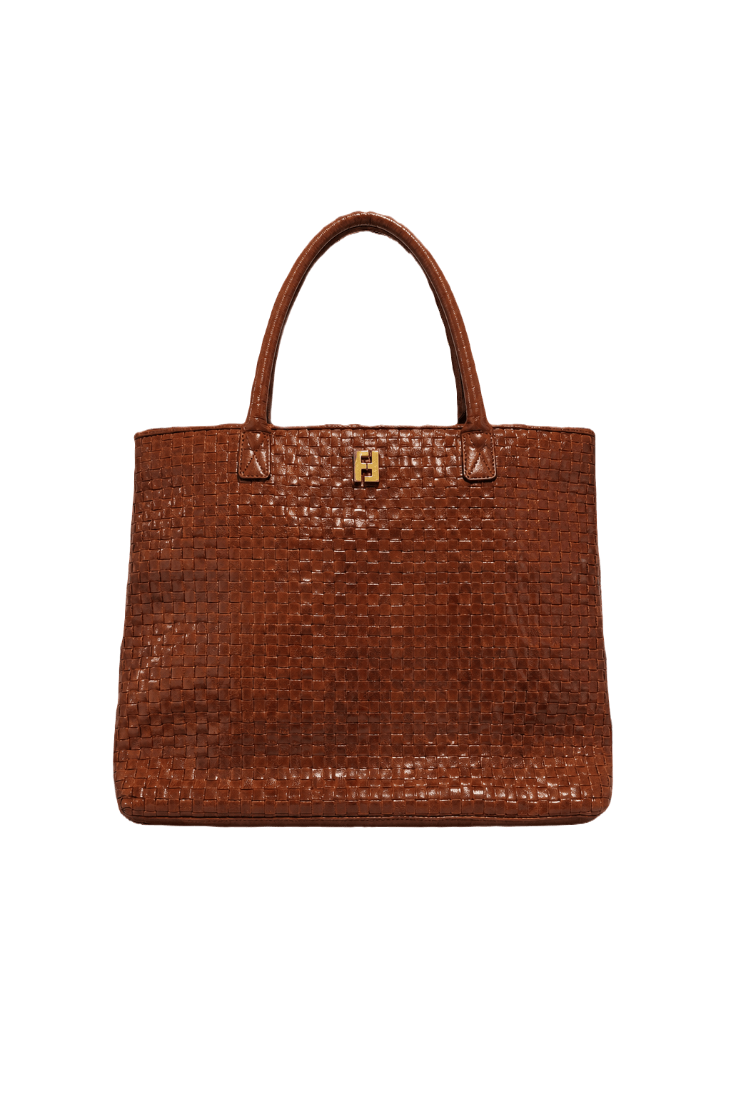 1980s Brown Leather Bag - Front View