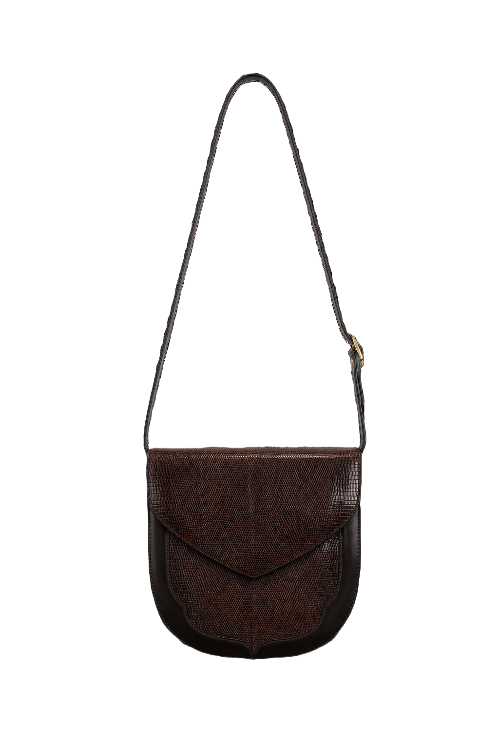 1980s Brown Leather Bag - Front View