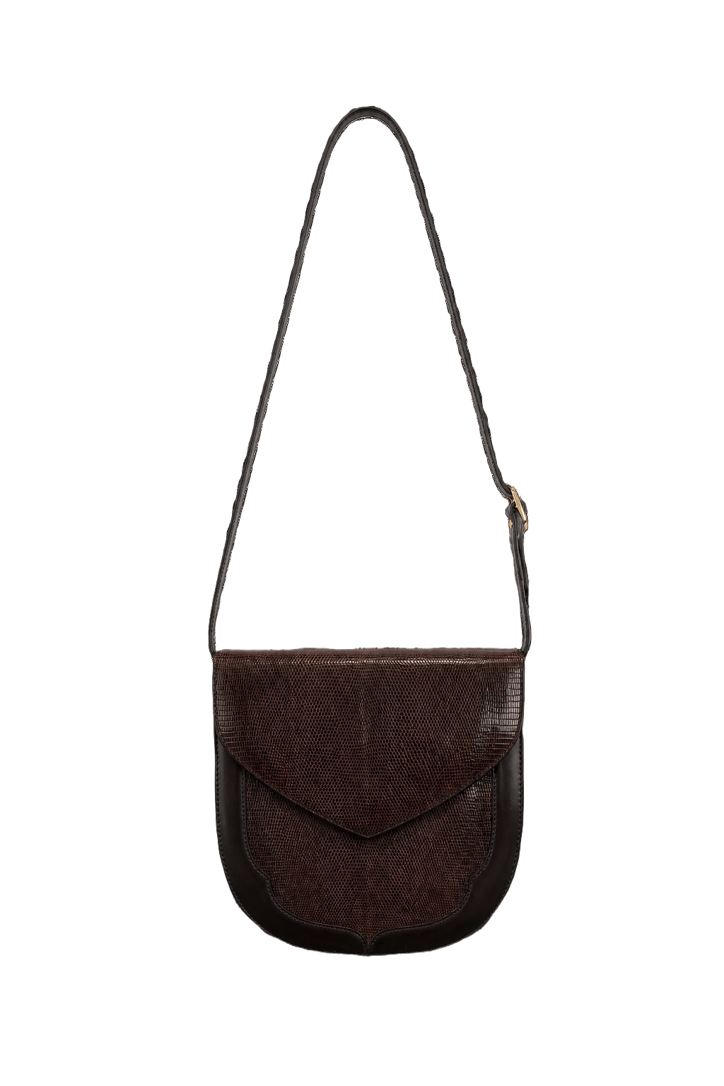1980s Brown Leather Bag - Front View