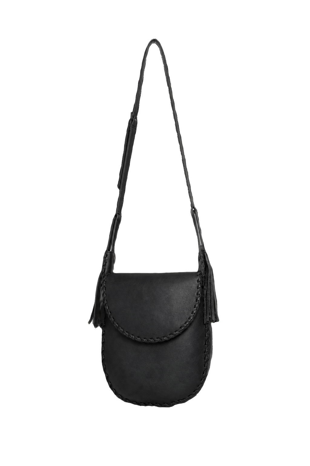 1970s Black Fabric Bag - Front View