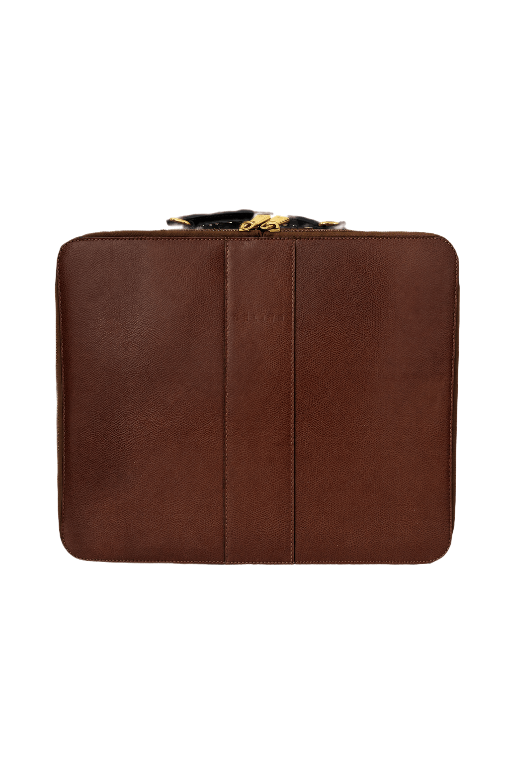 1980s Dark Brown Leather Bag - Front View