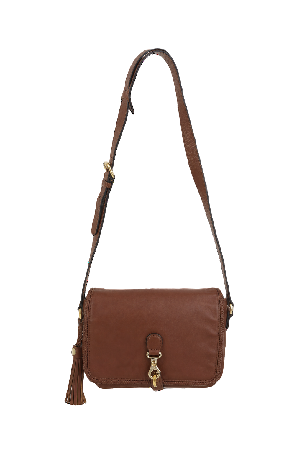 1980s Brown Leather Bag - Front View
