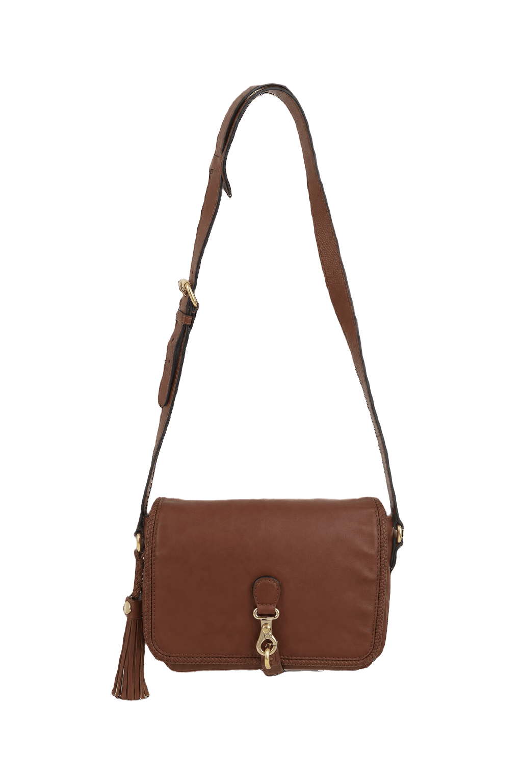 1980s Brown Leather Bag - Front View