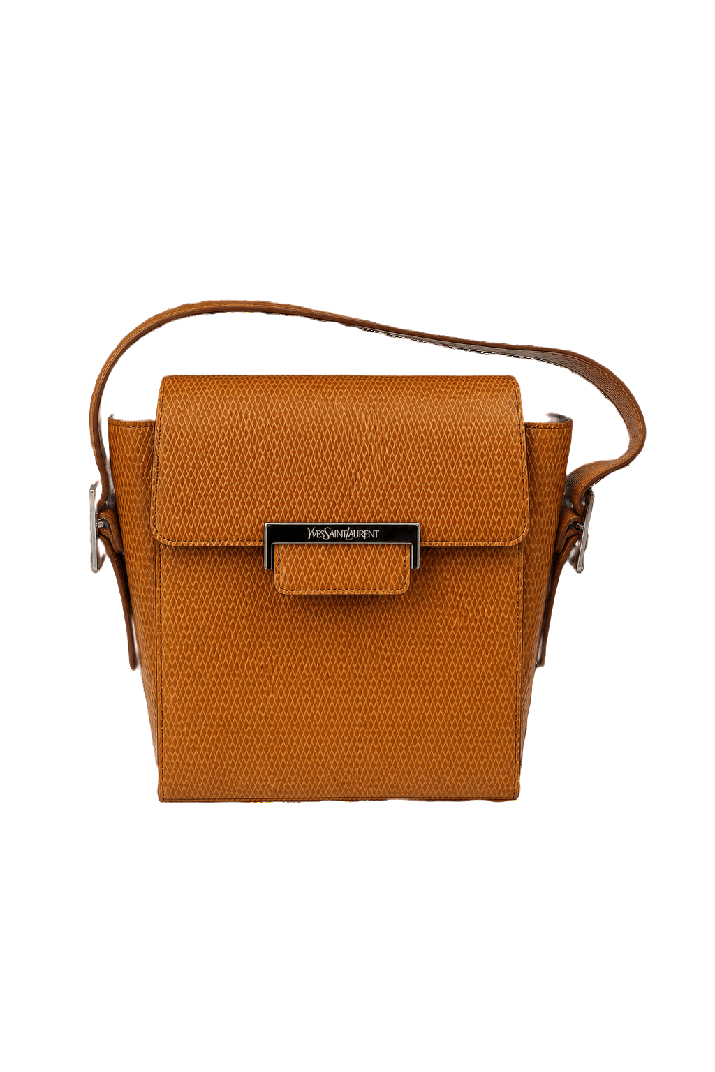 1980s Tan Leather Bag - Front View