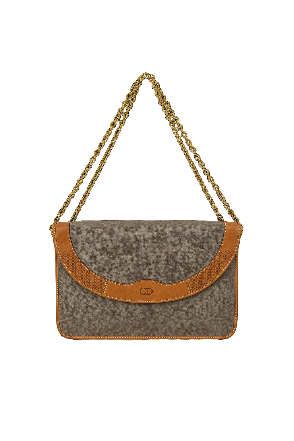 1980s Brown Leather Bag - Front View