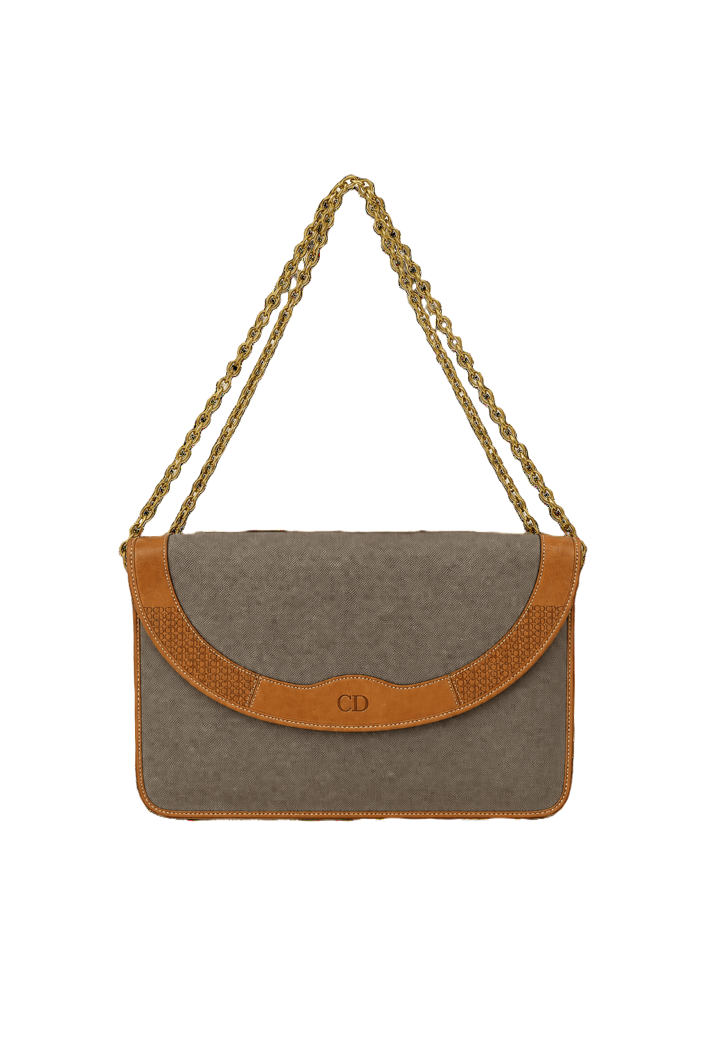 1980s Brown Leather Bag - Front View