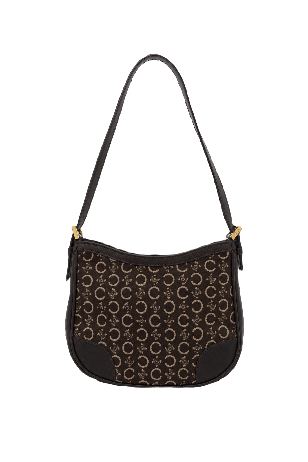 1980s Brown Synthetic Bag - Front View