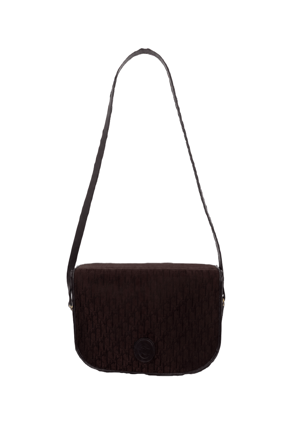 1990s Dark Brown Leather Bag - Front View