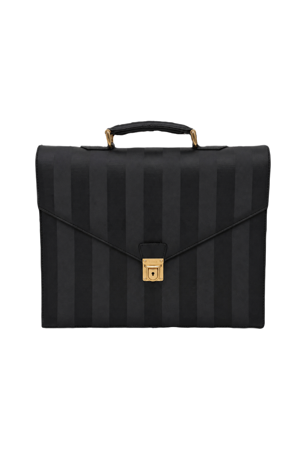 1990s Black Leather Bag - Front View