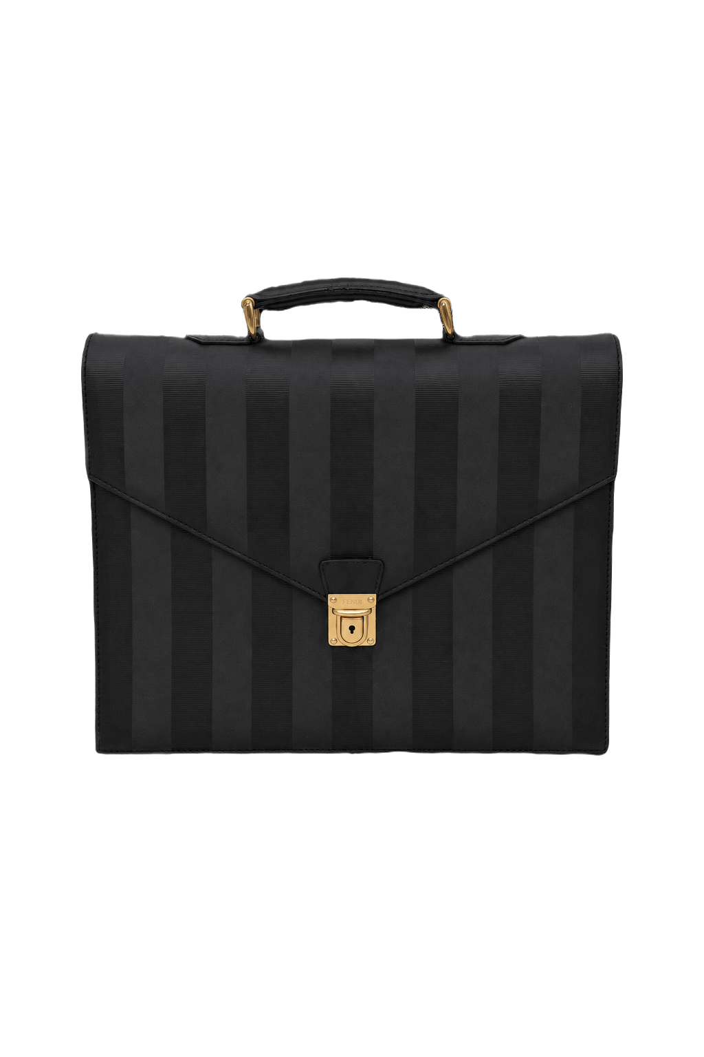 1990s Black Leather Bag - Front View