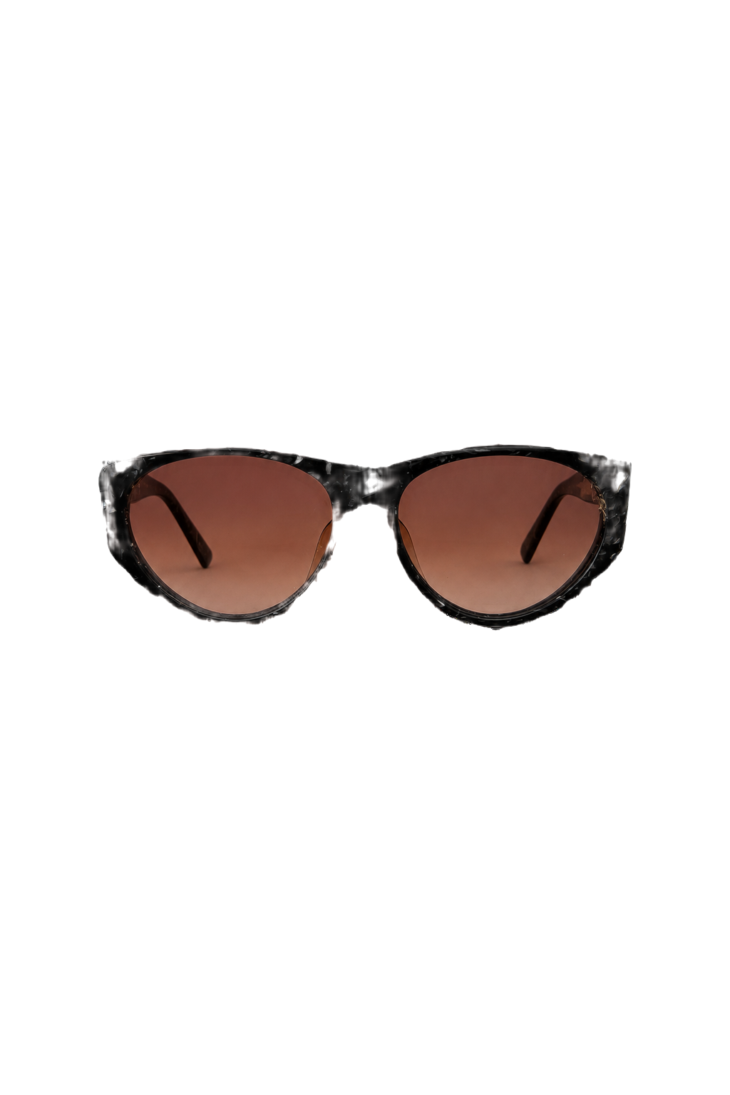 1990s Black Plastic Sunglasses - Front View
