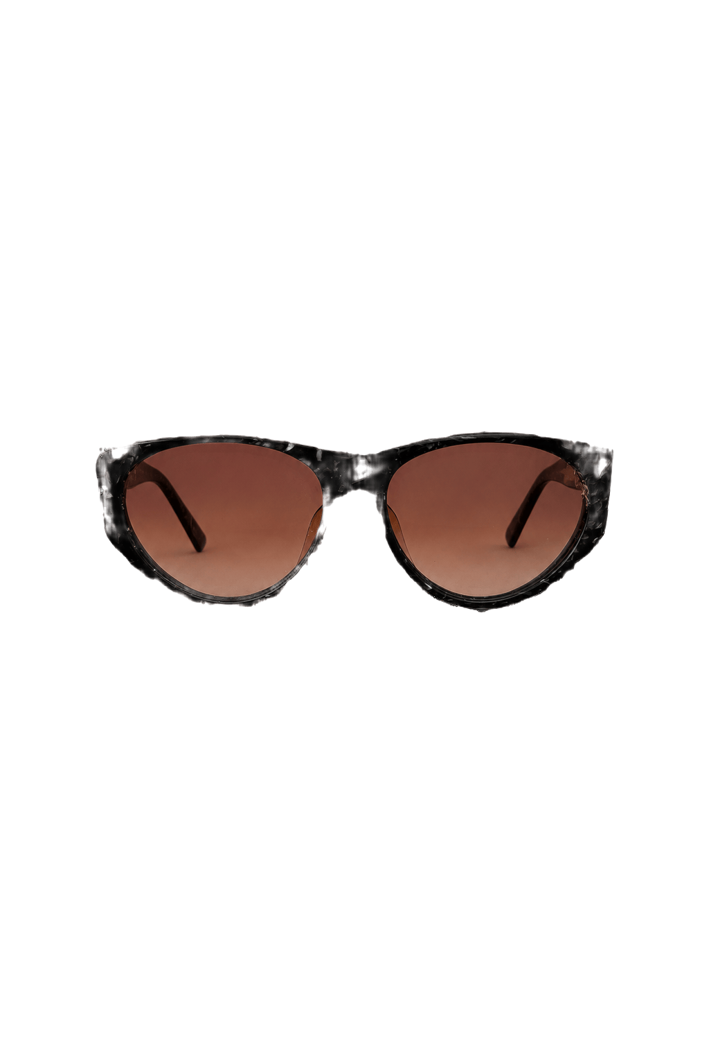 1990s Black Plastic Sunglasses - Front View