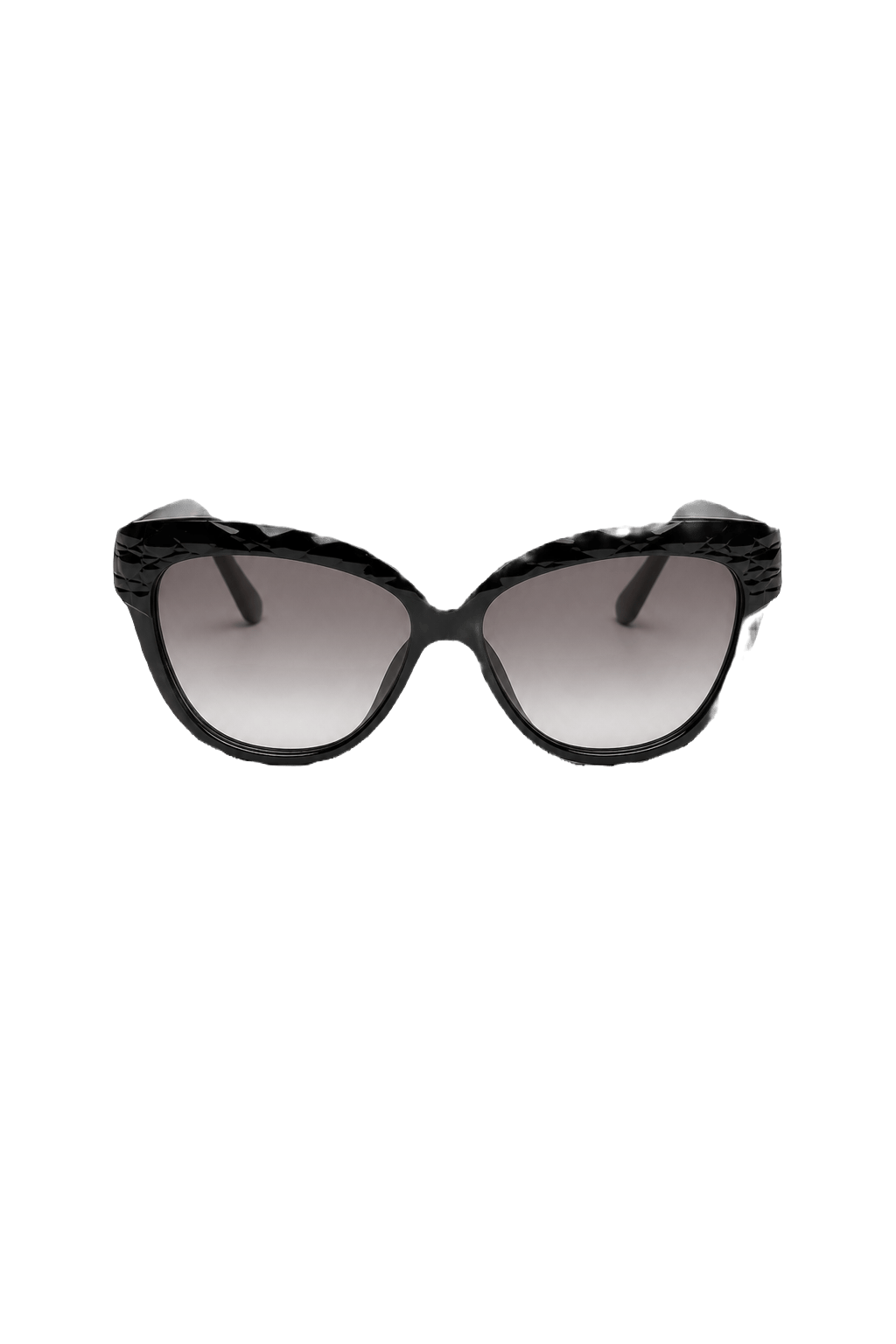 1990s Black Plastic Sunglasses - Front View