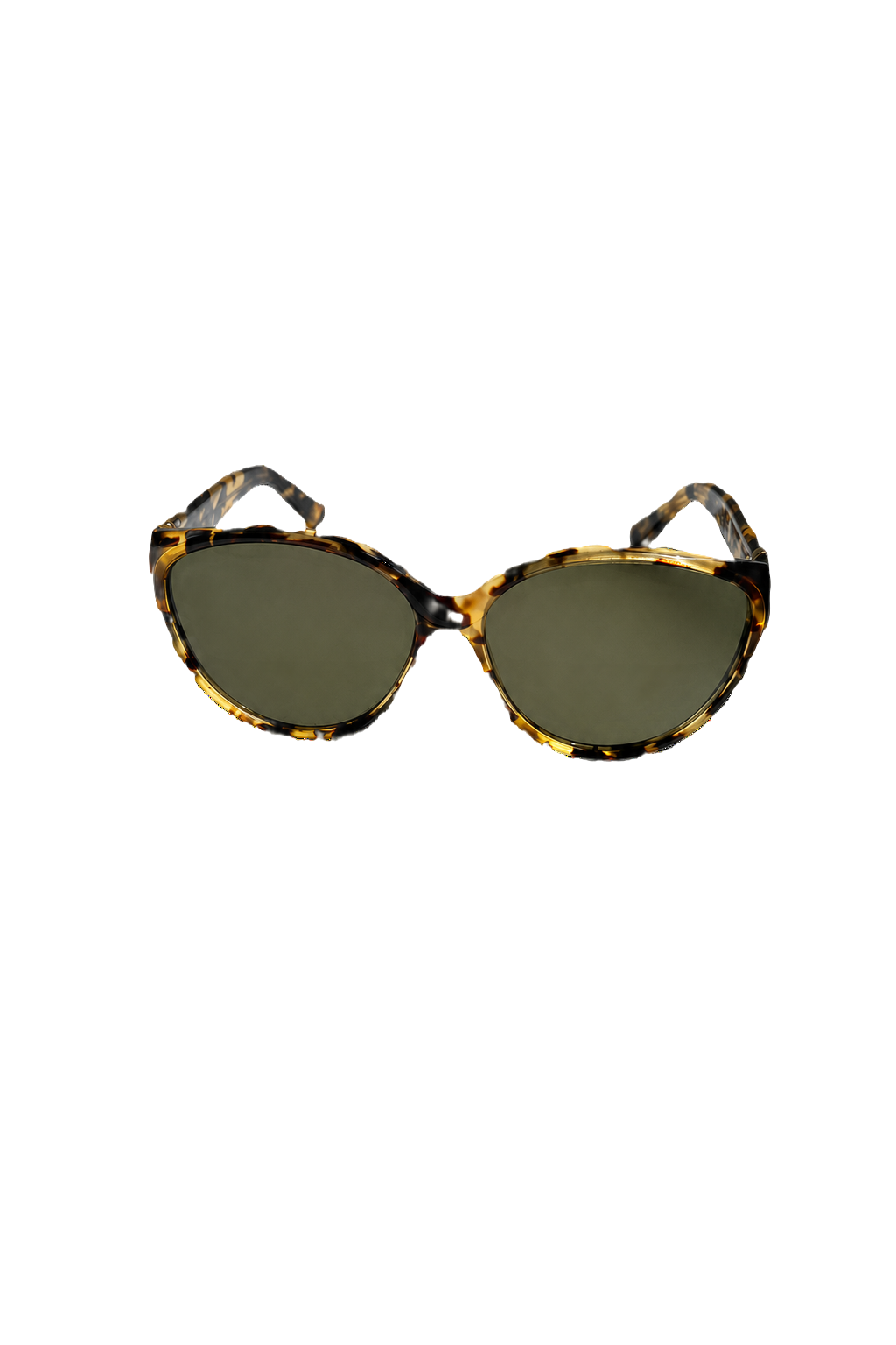 1990s Tortoiseshell Plastic Sunglasses - Front View