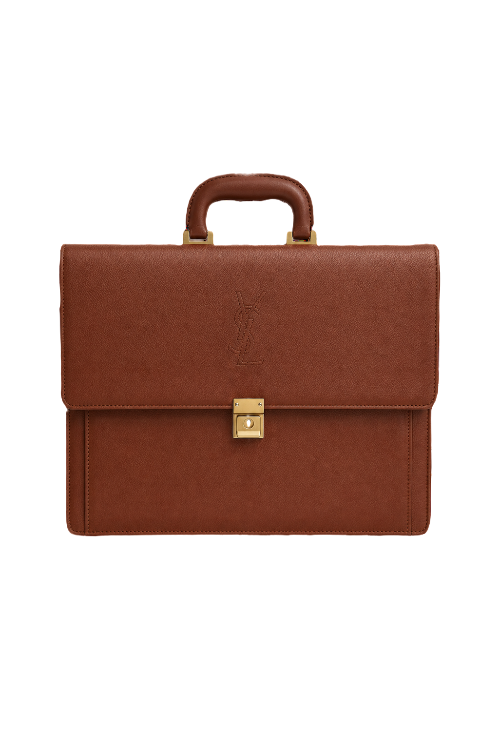1980s Brown Leather Bag - Front View