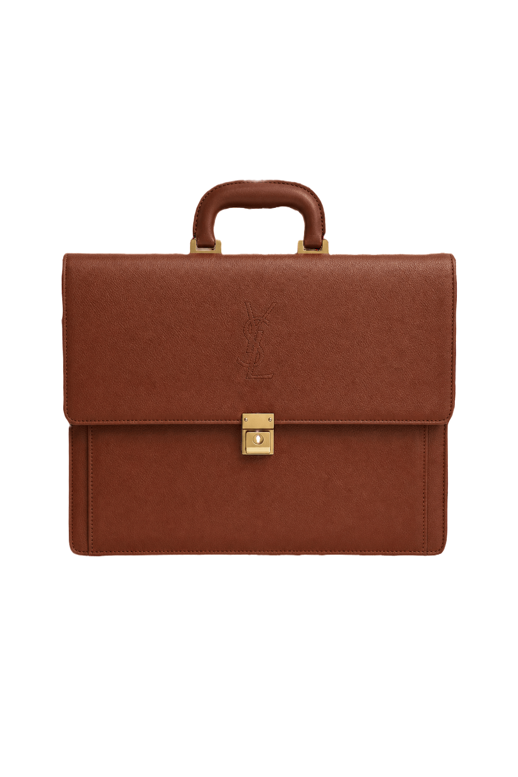 1980s Brown Leather Bag - Front View
