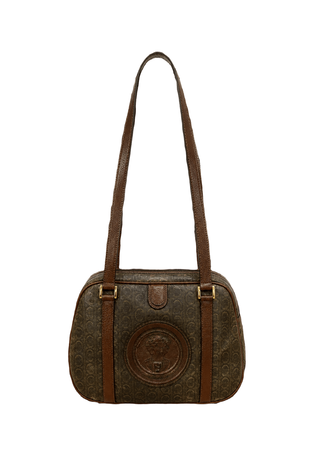 1980s Brown Leather Bag - Front View
