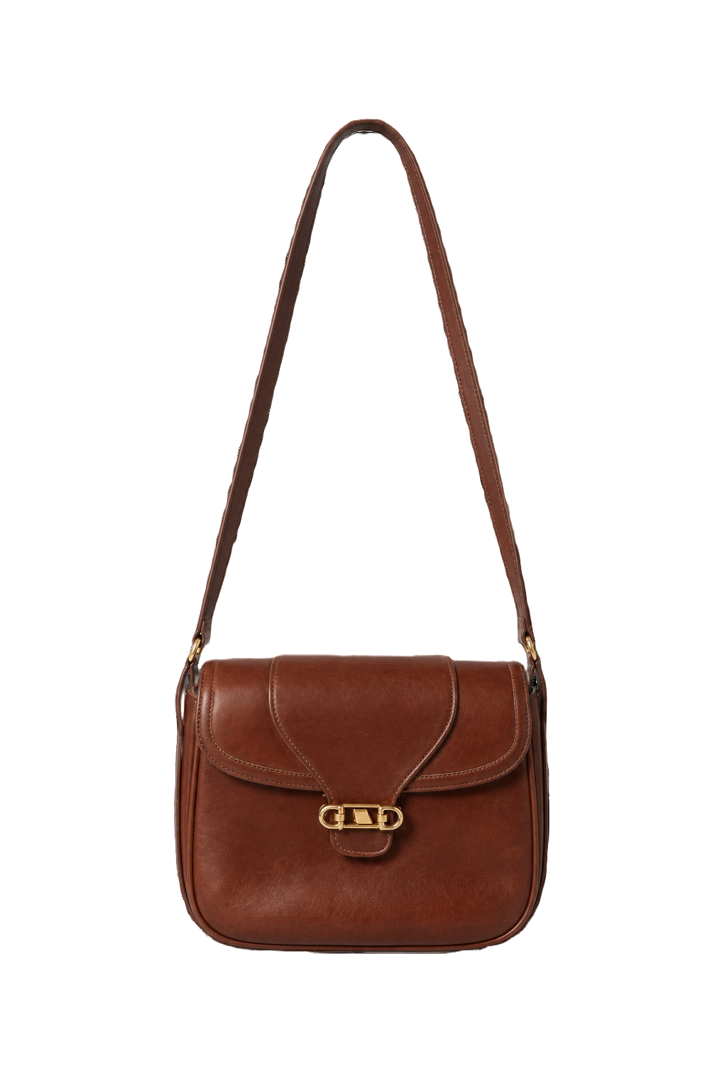 1990s Brown Leather Bag - Front View