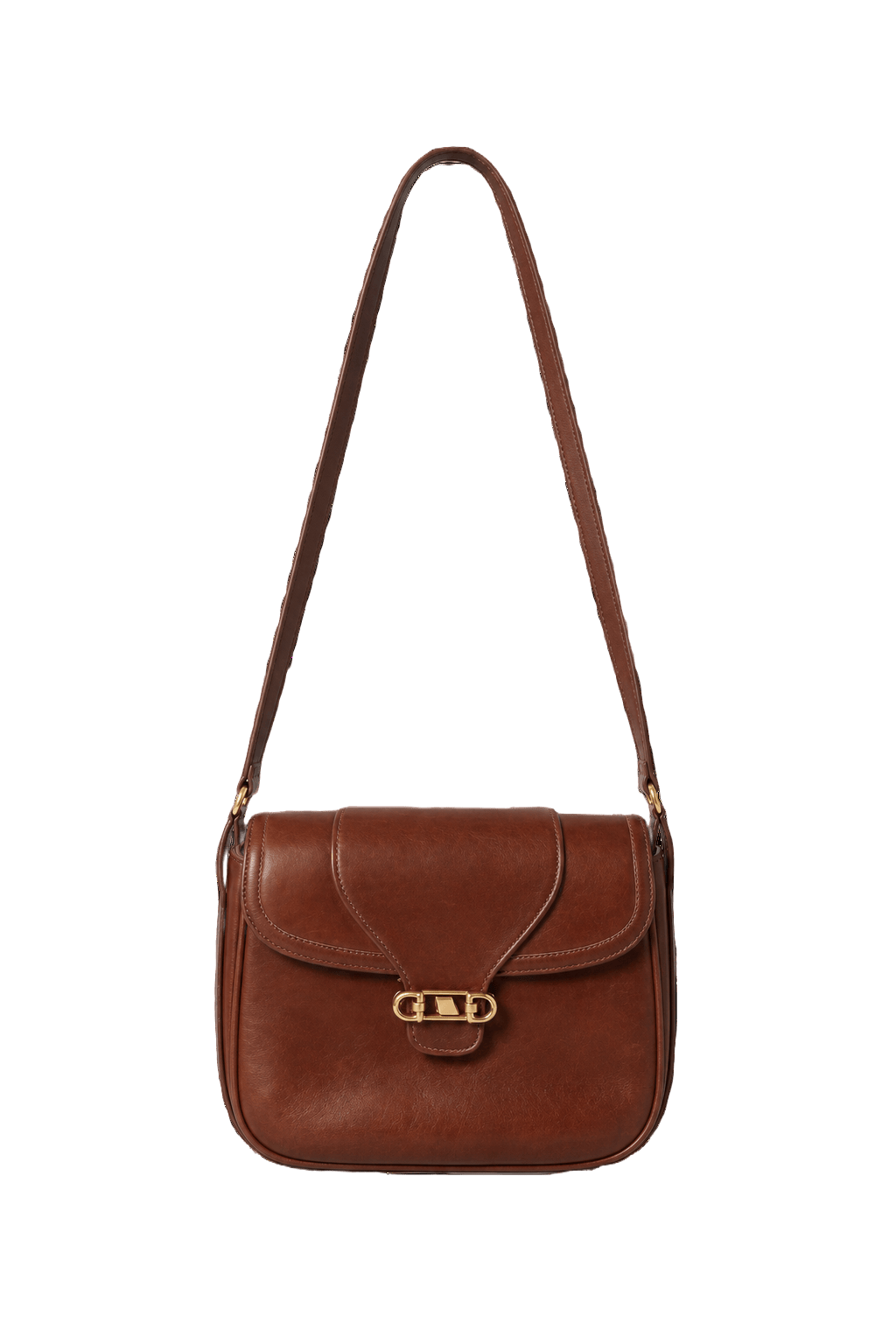 1990s Brown Leather Bag - Front View