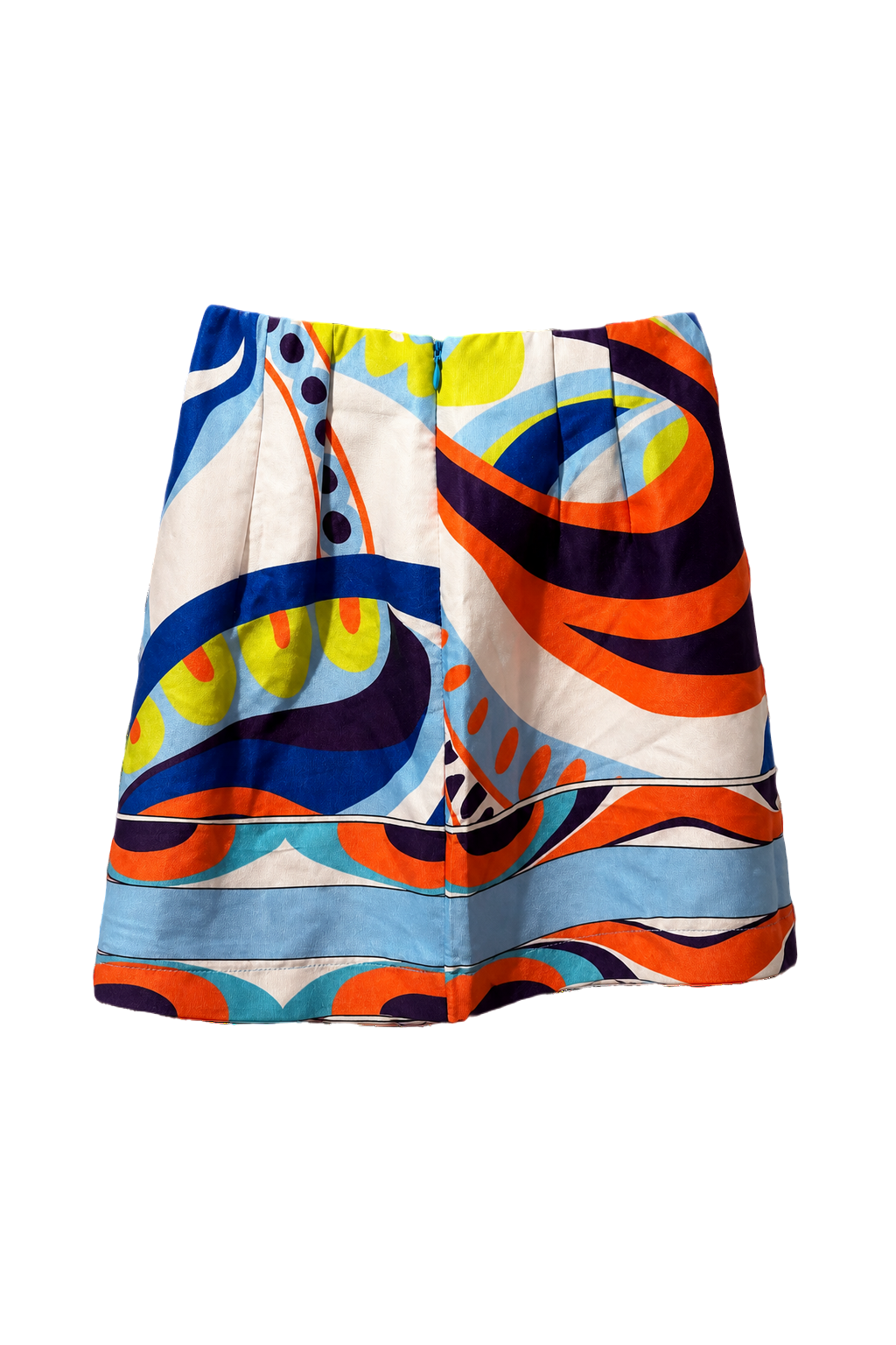 1990s Multicolor Cotton Shorts - Front View