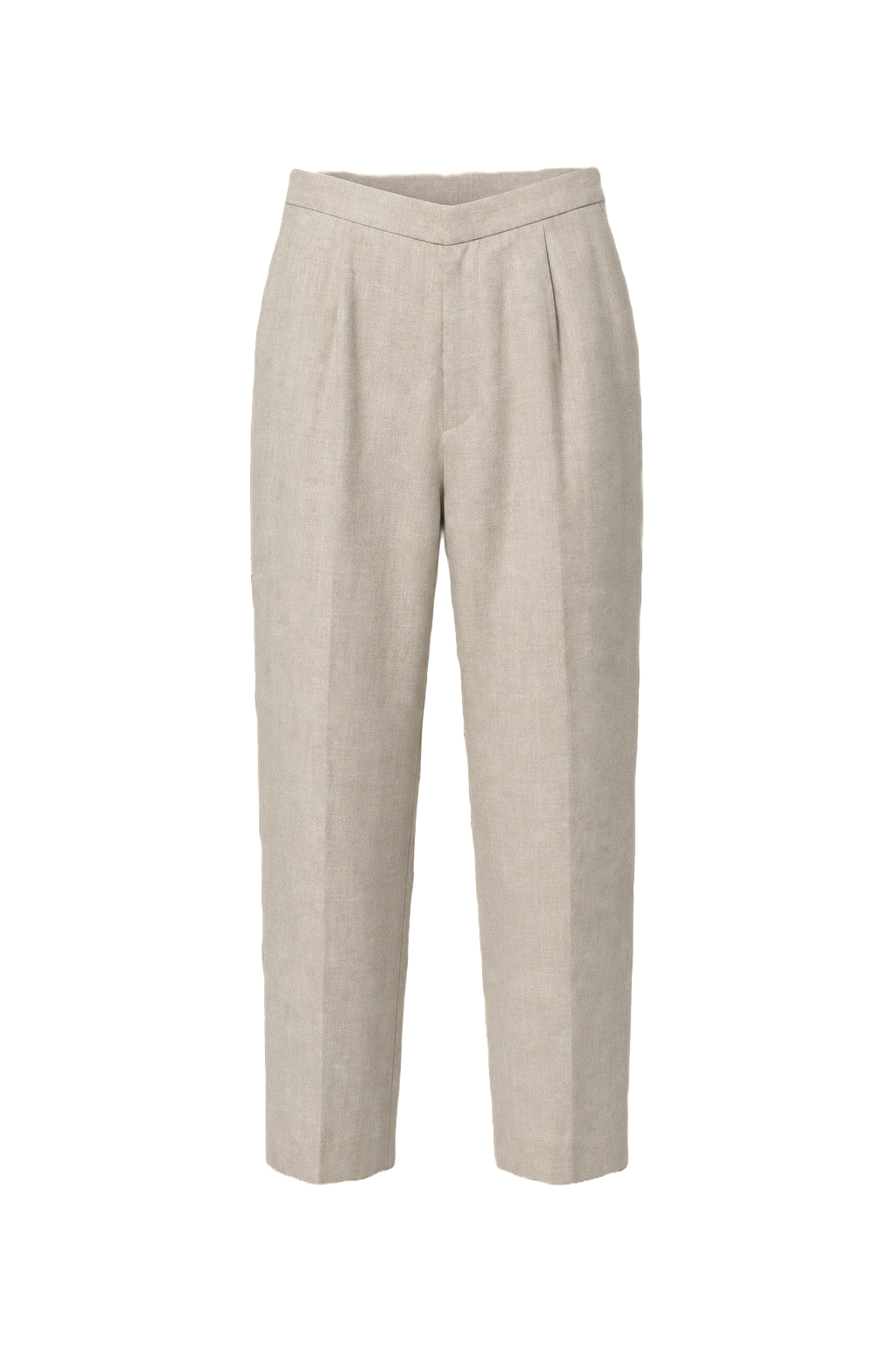 1980s Cream Cotton Trousers - Front View