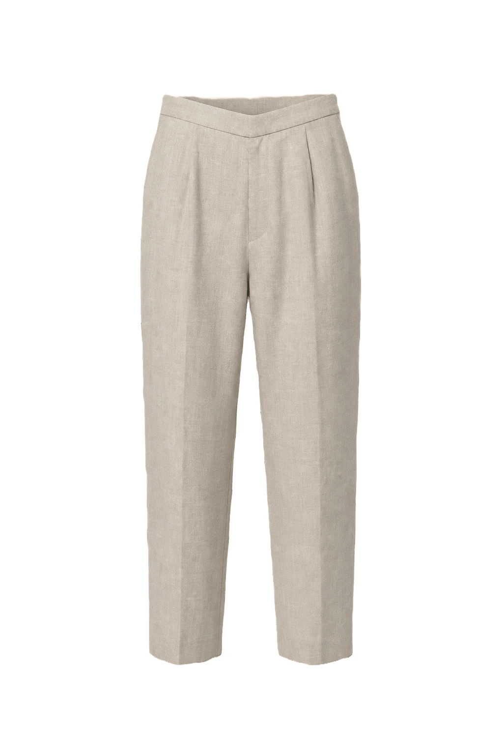 1980s Cream Cotton Trousers - Front View