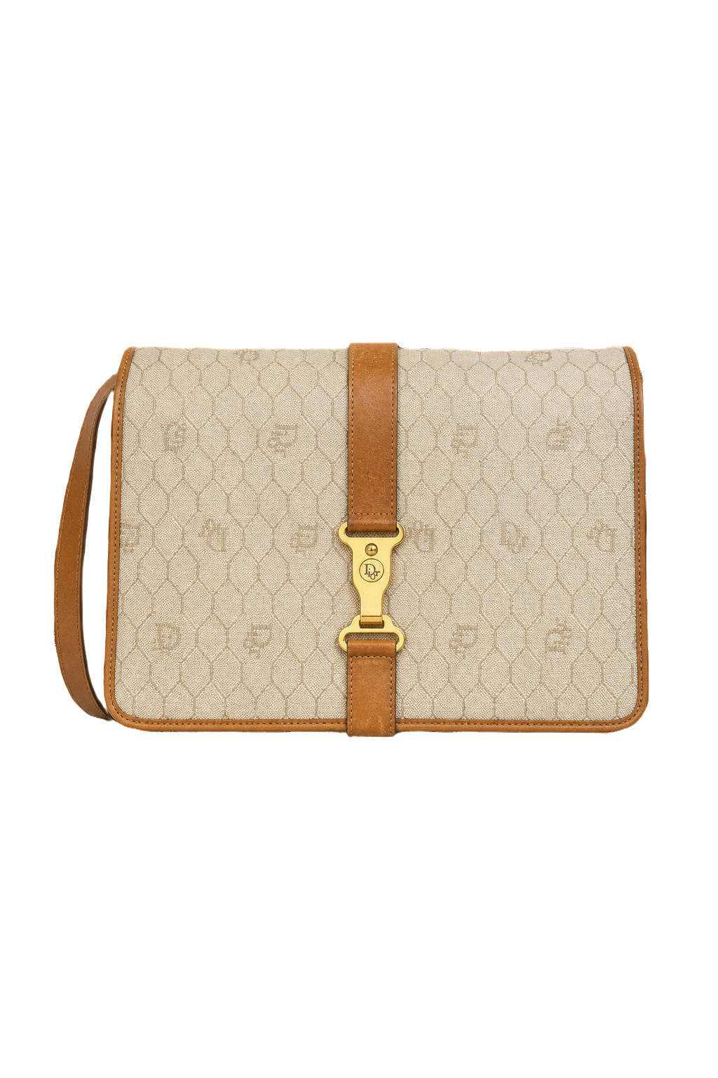 1980s Tan Canvas Bag - Front View