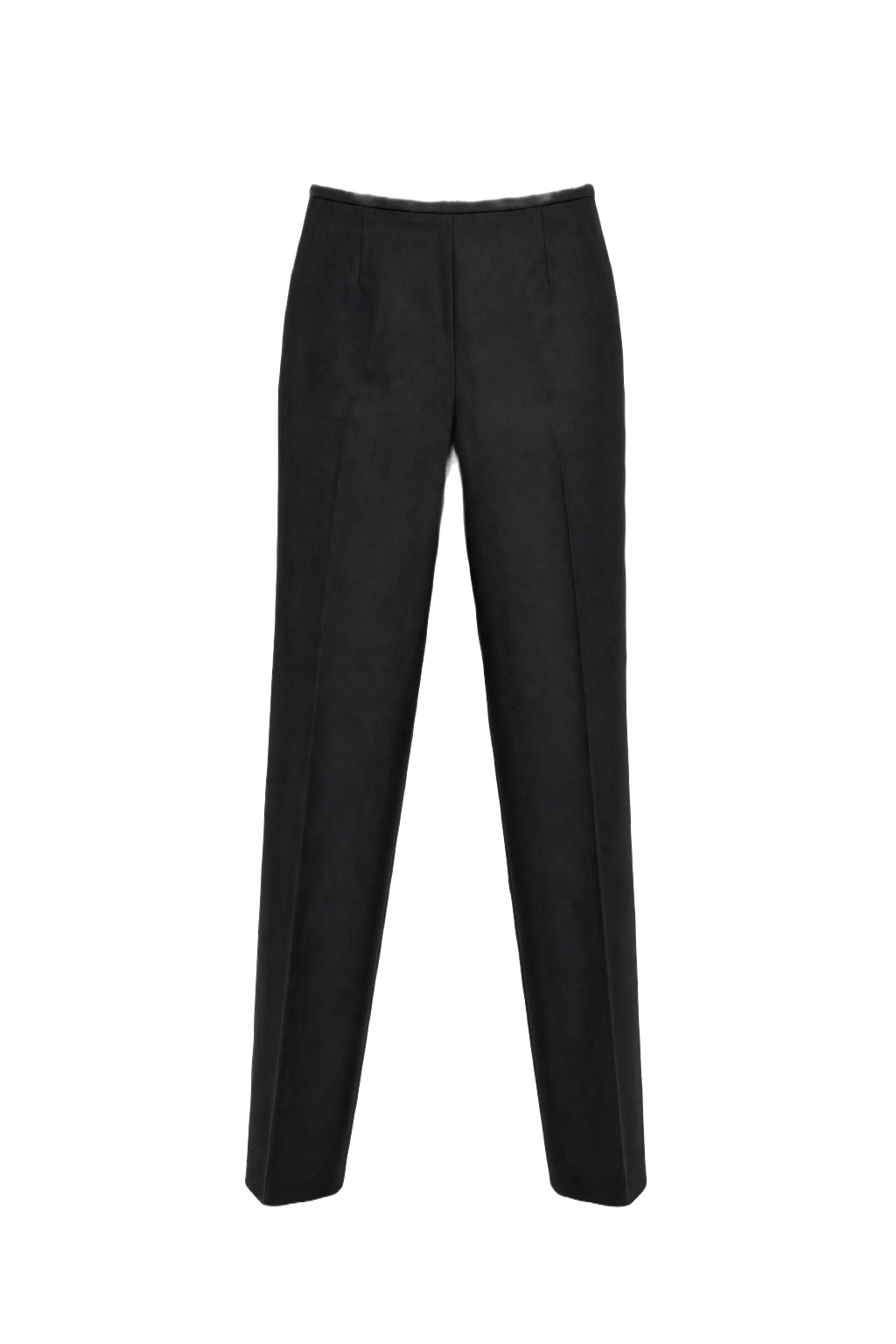 1990s Black Wool Blend Pants - Front View
