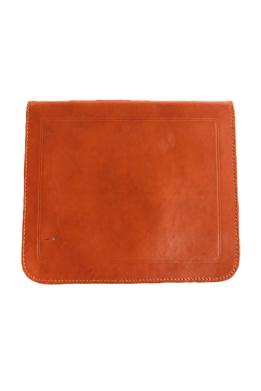 1980s Brown Leather Document Holder - Front View
