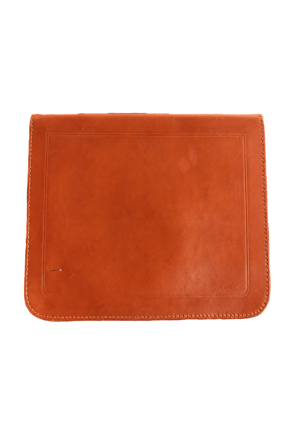 1980s Brown Leather Document Holder - Front View