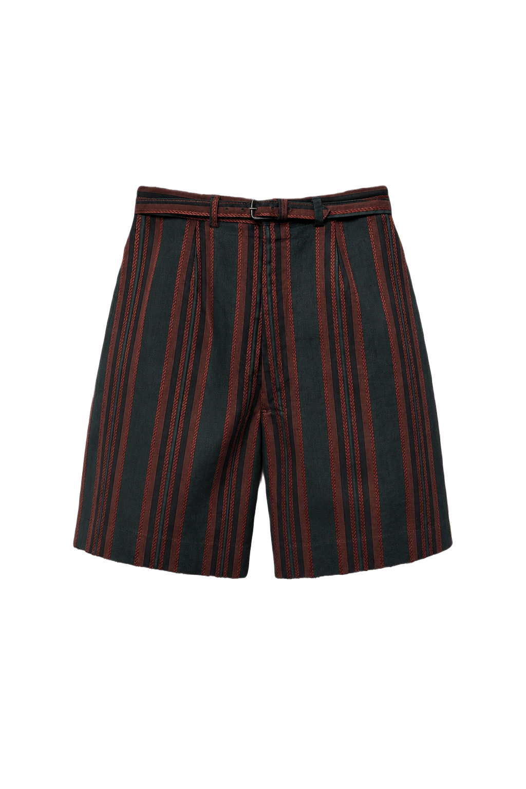 1950s Deep Green Cotton Shorts - Front View
