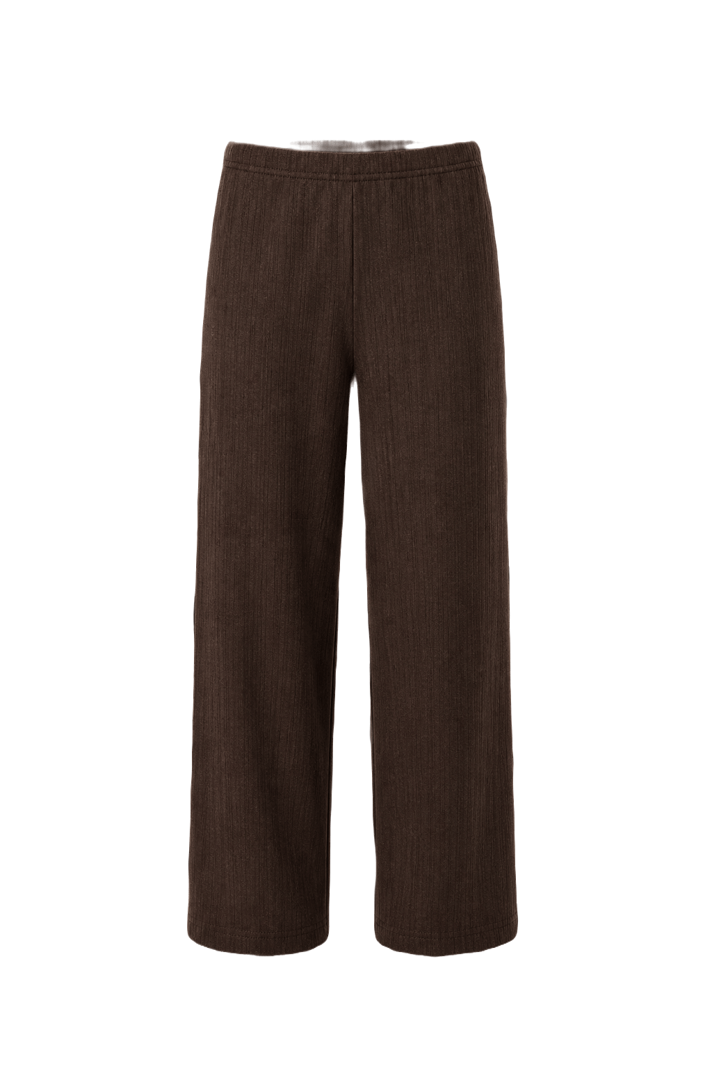 1980s Brown Smooth Pants - Front View
