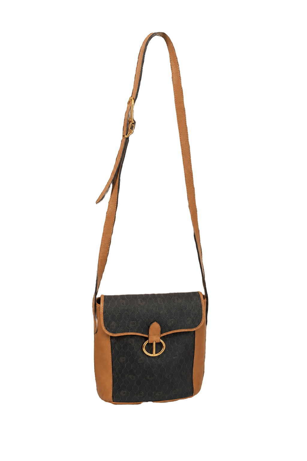 1980s Black Leather Bag - Front View