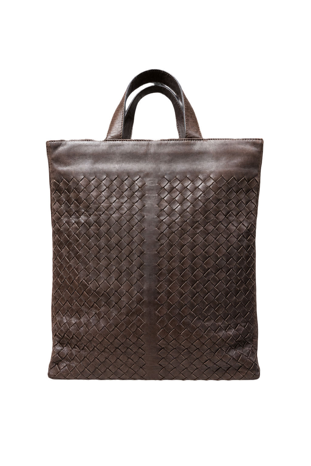 1980s Brown Leather Bag - Front View