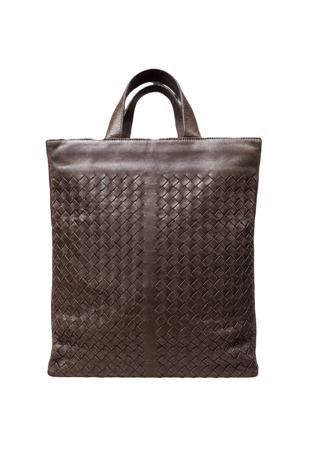 1980s Brown Leather Bag - Front View