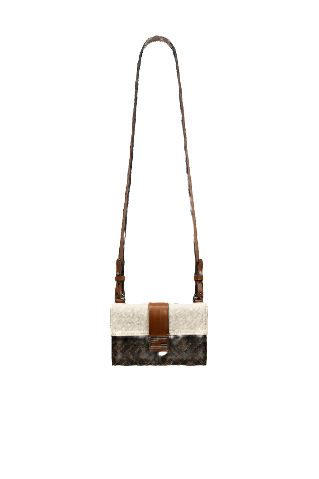 1980s White Canvas Bag - Front View