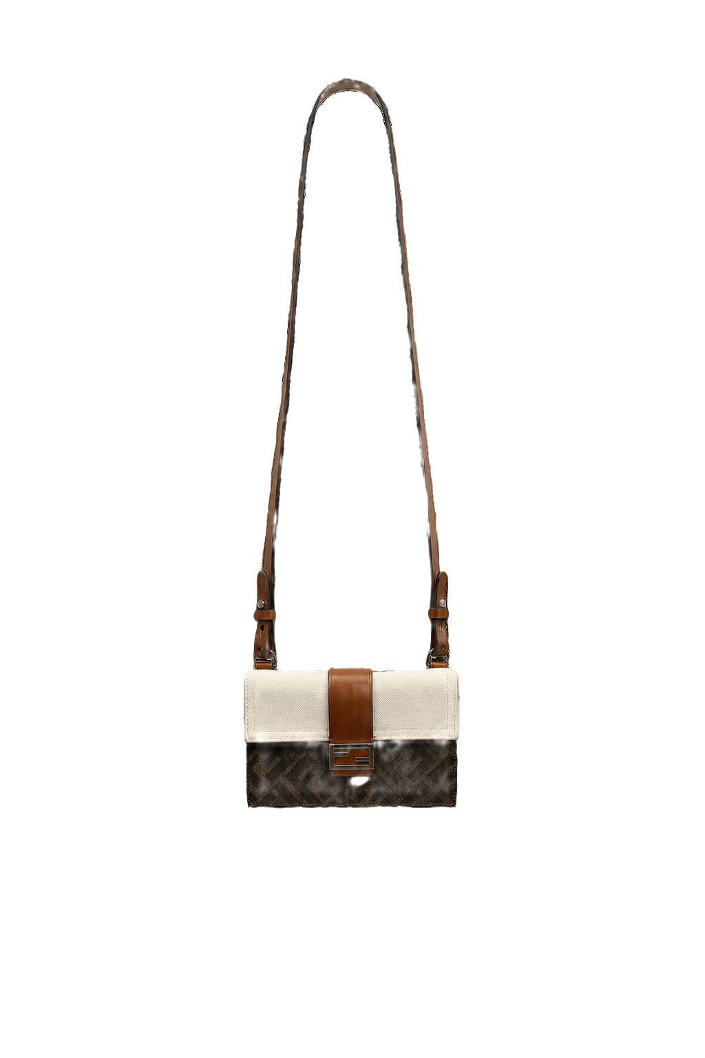 1980s White Canvas Bag - Front View